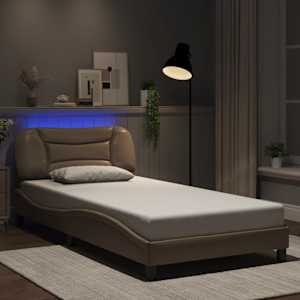 Rám postele s LED bez matrace Hvar cappuccino 100 x 200 cm - obrázek 1