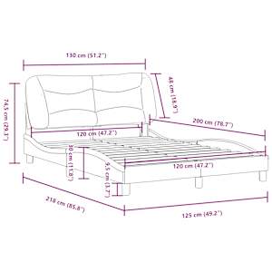 Rám postele s LED bez matrace Hvar bílý 120 x 200 cm - obrázek 16