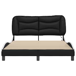 Rám postele s LED bez matrace Hvar černý a bílý 140x190 cm - obrázek 6