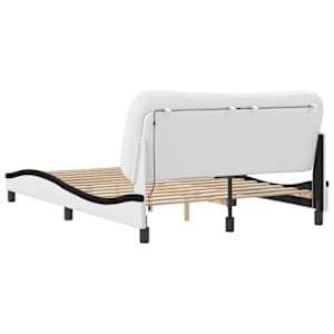 Rám postele s LED bez matrace Hvar bílý a černý 140x190 cm - obrázek 9