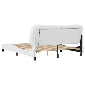 Rám postele s LED bez matrace Hvar bílý 160 x 200 cm - obrázek 9