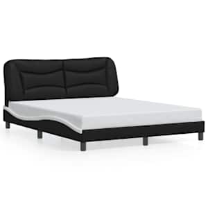 Rám postele s LED bez matrace Hvar černý a bílý 160x200 cm - obrázek 5
