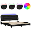vidaXL voodiraam LED-iga ilma madratsita Hvar, must, 180 x 200 cm