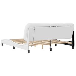 Rám postele s LED bez matrace Hvar bílý 180 x 200 cm - obrázek 9