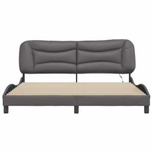 Rám postele s LED bez matrace Hvar šedý 180 x 200 cm - obrázek 6