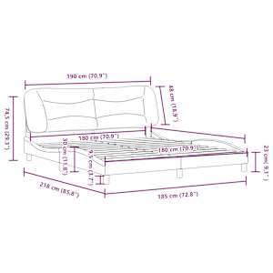 Rám postele s LED bez matrace Hvar cappuccino 180x200 cm - obrázek 16