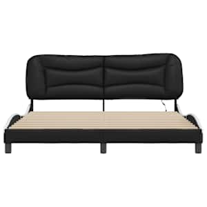 Rám postele s LED bez matrace Hvar černý a bílý 180x200 cm - obrázek 6