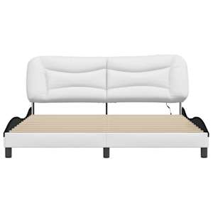 Rám postele s LED bez matrace Hvar bílý a černý 180x200 cm - obrázek 6