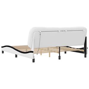 Rám postele s LED bez matrace Hvar bílý a černý 180x200 cm - obrázek 10
