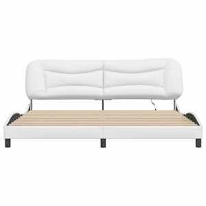 Rám postele s LED bez matrace Hvar bílý 200 x 200 cm - obrázek 6