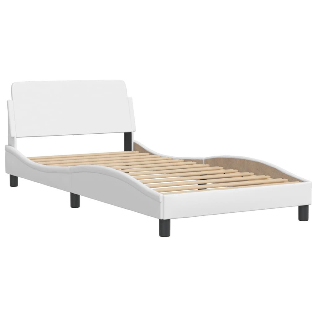 Bedframe met LED zonder matras "Hvar" wit 100x203 cm - Afbeelding 8