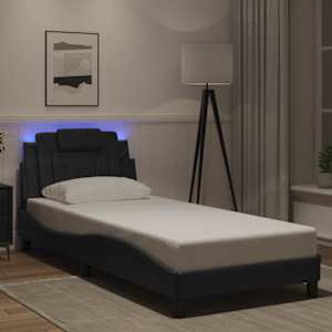 Rám postele Viana s LED bez matrace černý 80 x 200 cm - obrázek 1