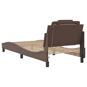 Rám postele Viana s LED bez matrace hnědý 80 x 200 cm - obrázek 10