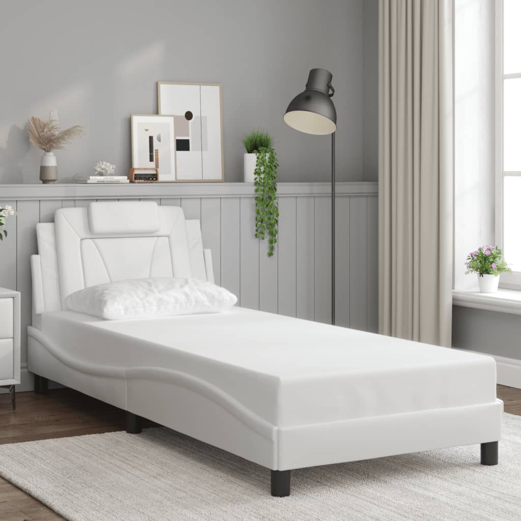vidaXL Bedframe "Viana" met LED zonder matras wit 90x190 cm, foto 2