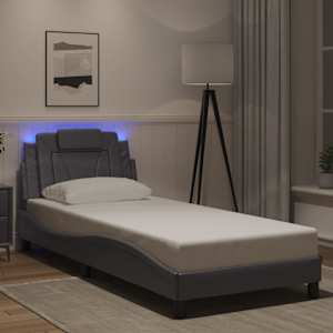 Rám postele Viana s LED bez matrace šedý 90 x 200 cm - obrázek 1