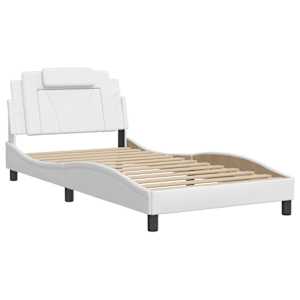Rám postele Viana s LED bez matrace bílý 100 x 200 cm - obrázek 3