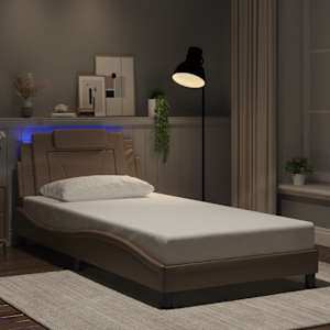 Rám postele Viana s LED bez matrace cappuccino 100 x 200 cm - obrázek 1