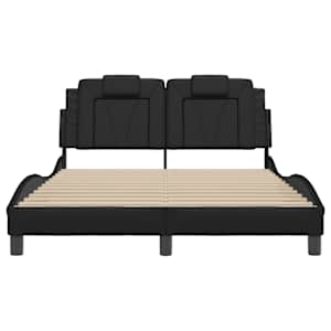 Rám postele Viana s LED bez matrace černý 140 x 190 cm - obrázek 6
