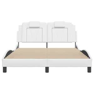 Rám postele Viana s LED bez matrace bílý 140 x 190 cm - obrázek 6