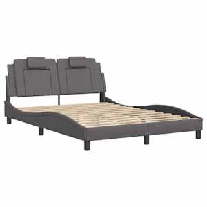 Rám postele Viana s LED bez matrace šedý 140 x 190 cm - obrázek 3