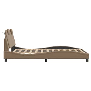 Rám postele Viana s LED bez matrace cappuccino 140 x 190 cm - obrázek 9