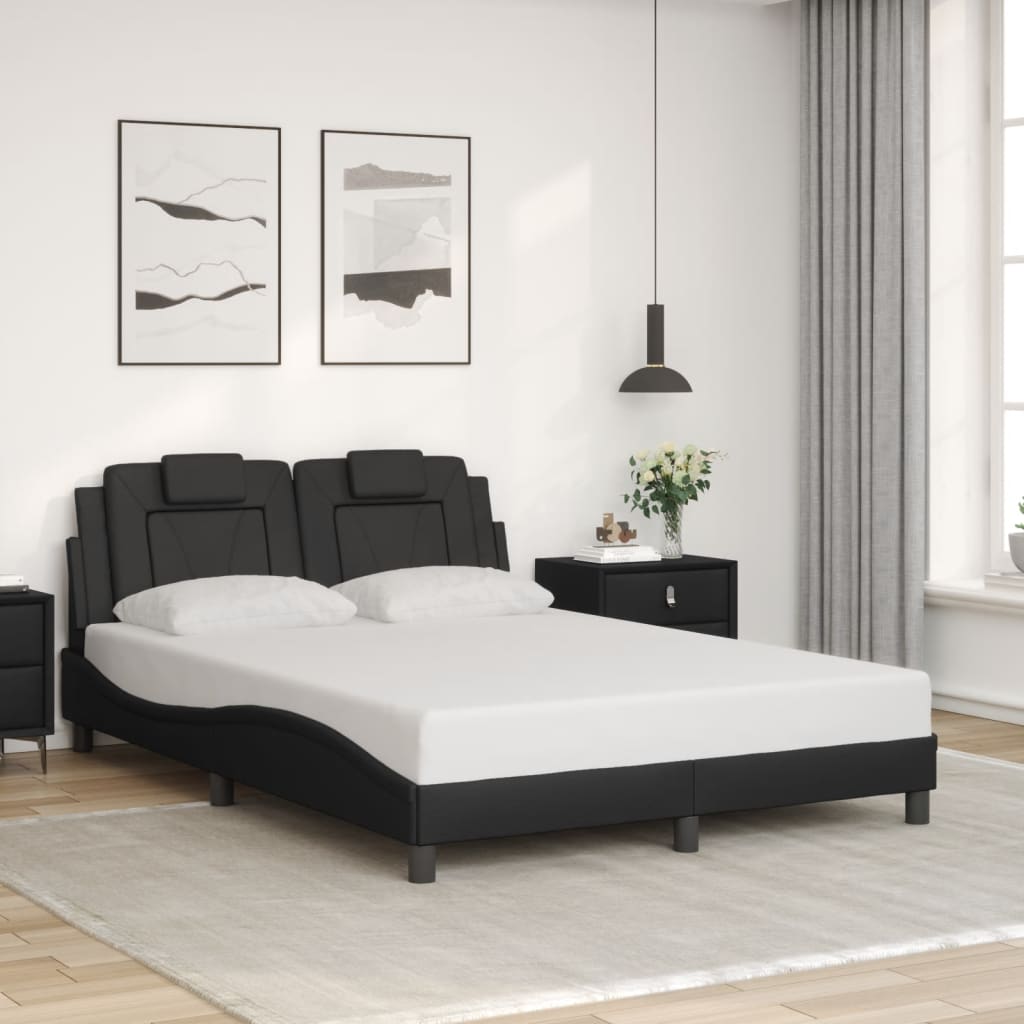 vidaXL Bedframe "Viana" met LED zonder matras zwart 140x200 cm, foto 2