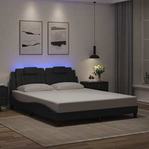 Rám postele Viana s LED bez matrace černý 160 x 200 cm - obrázek 1