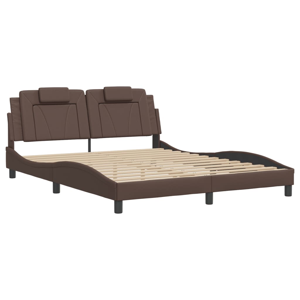 vidaXL Bedframe "Viana" met LED zonder matras bruin 160x200 cm, foto 4