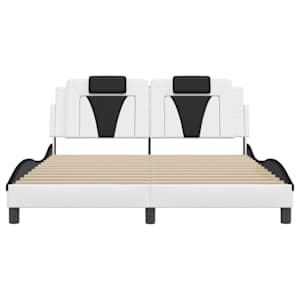 Rám postele Viana s LED bez matrace bílý a černý 160x200 cm - obrázek 6