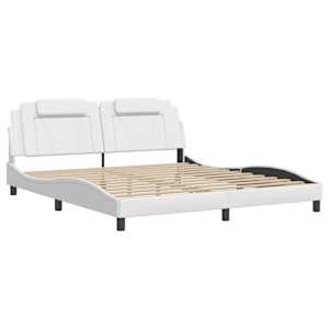 Rám postele Viana s LED bez matrace bílý 180 x 200 cm - obrázek 3