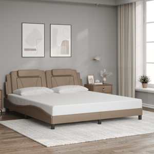 Rám postele Viana s LED bez matrace cappuccino 180x200 cm - obrázek 4