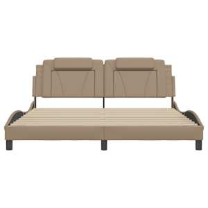 Rám postele Viana s LED bez matrace cappuccino 180x200 cm - obrázek 6