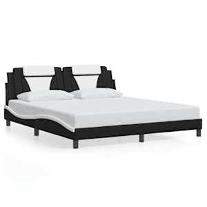 Rám postele Viana s LED bez matrace černý a bílý 180x200 cm - obrázek 5
