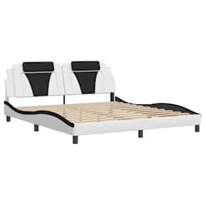 Rám postele Viana s LED bez matrace bílý a černý 180x200 cm - obrázek 3