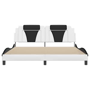 Rám postele Viana s LED bez matrace bílý a černý 180x200 cm - obrázek 6