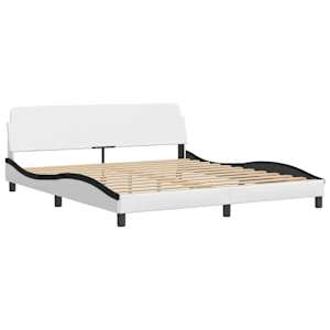 Rám postele Viana s LED bez matrace bílý a černý 180x200 cm - obrázek 8
