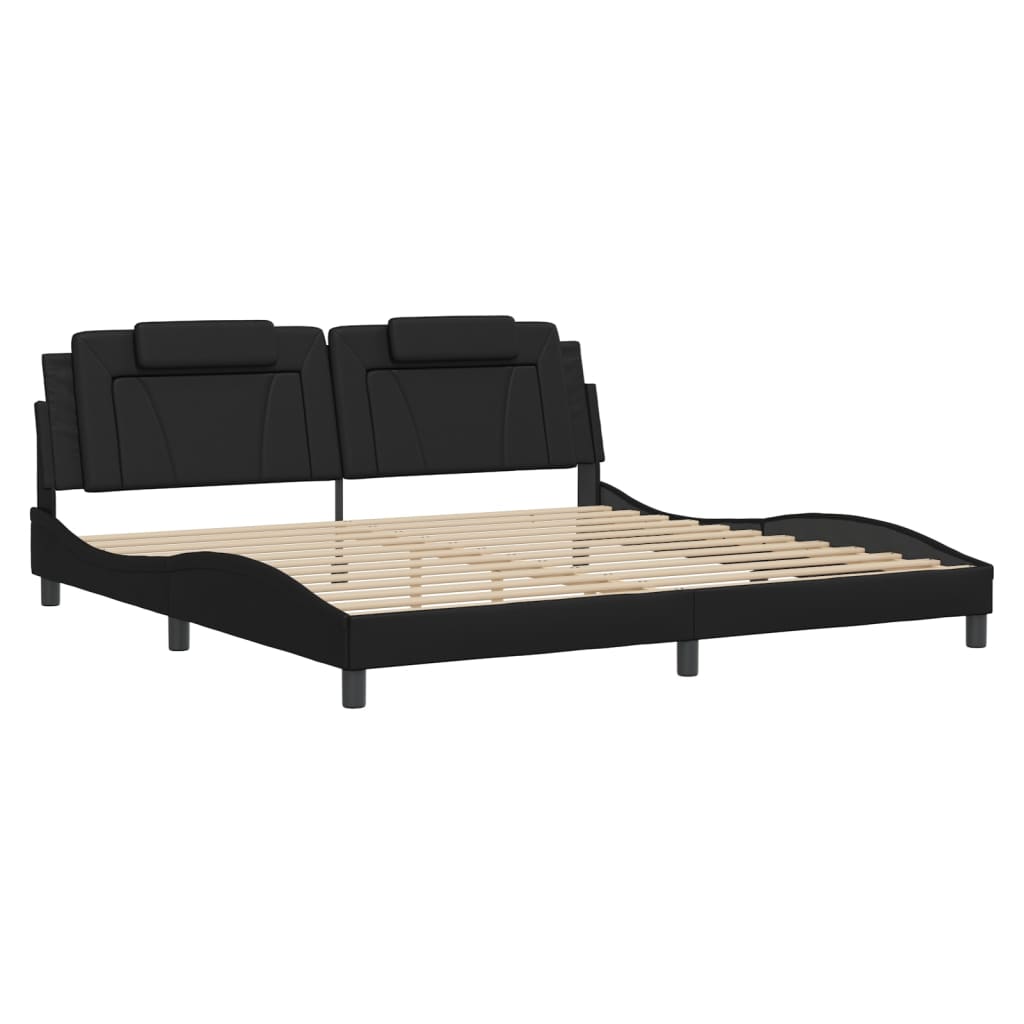 vidaXL Bedframe "Viana" met LED zonder matras zwart 200x200 cm, foto 4