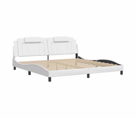 vidaXL feh&eacute;r &aacute;gykeret Viana LED-ekkel matrac n&eacute;lk&uuml;l 200x200 cm