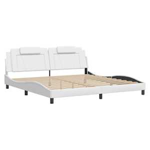 vidaXL feh&eacute;r &aacute;gykeret Viana LED-ekkel matrac n&eacute;lk&uuml;l 200x200 cm