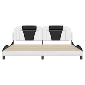 Rám postele Viana s LED bez matrace bílý a černý 200x200 cm - obrázek 6