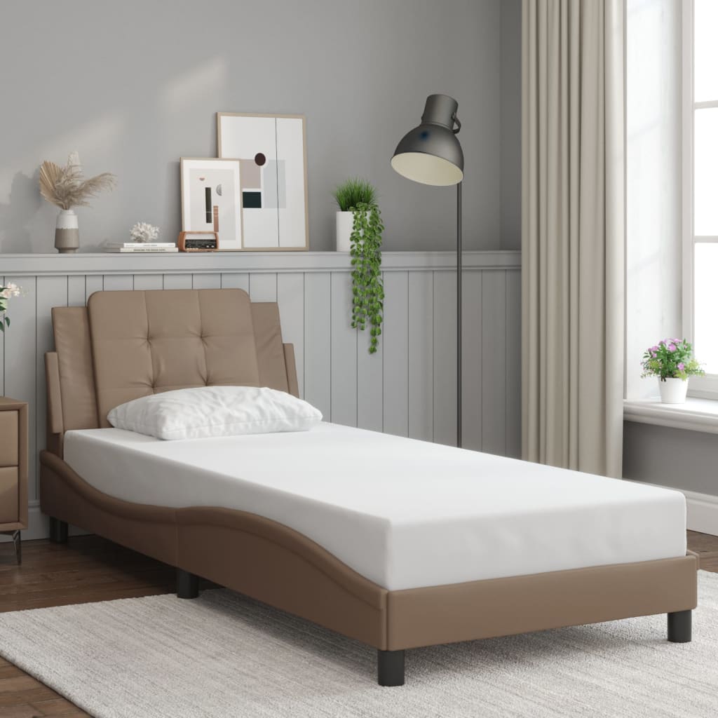 vidaXL Bedframe met LED zonder matras "Zadar" cappuccino 80x200 cm bruin, foto 2