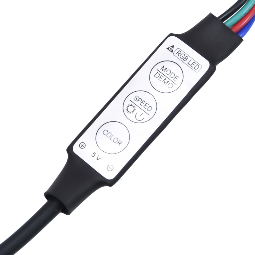Rám postele s LED bez matrace Zadar černý 90 x 190 cm - obrázek 14