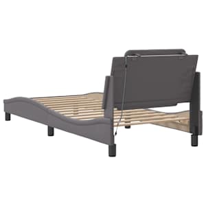 Rám postele s LED bez matrace Zadar šedý 90 x 190 cm - obrázek 10