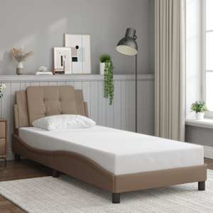 Rám postele s LED bez matrace Zadar cappuccino 90 x 190 cm - obrázek 4