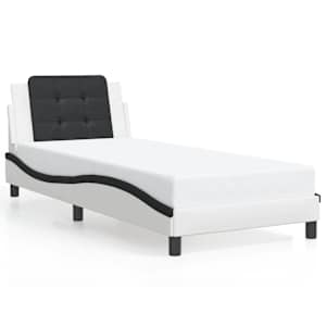 Rám postele s LED bez matrace Zadar bílý a černý 90x190 cm - obrázek 5