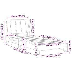 Rám postele s LED bez matrace Zadar bílý 100 x 200 cm - obrázek 16