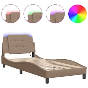 Rám postele s LED bez matrace Zadar cappuccino 100 x 200 cm - obrázek 2