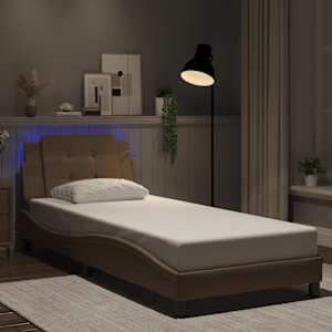 Rám postele s LED bez matrace Zadar cappuccino 100 x 200 cm - obrázek 1