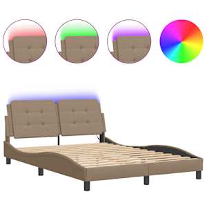 Rám postele s LED bez matrace Zadar cappuccino 140 x 190 cm - obrázek 2