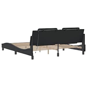 Rám postele s LED bez matrace Zadar černý 180 x 200 cm - obrázek 9